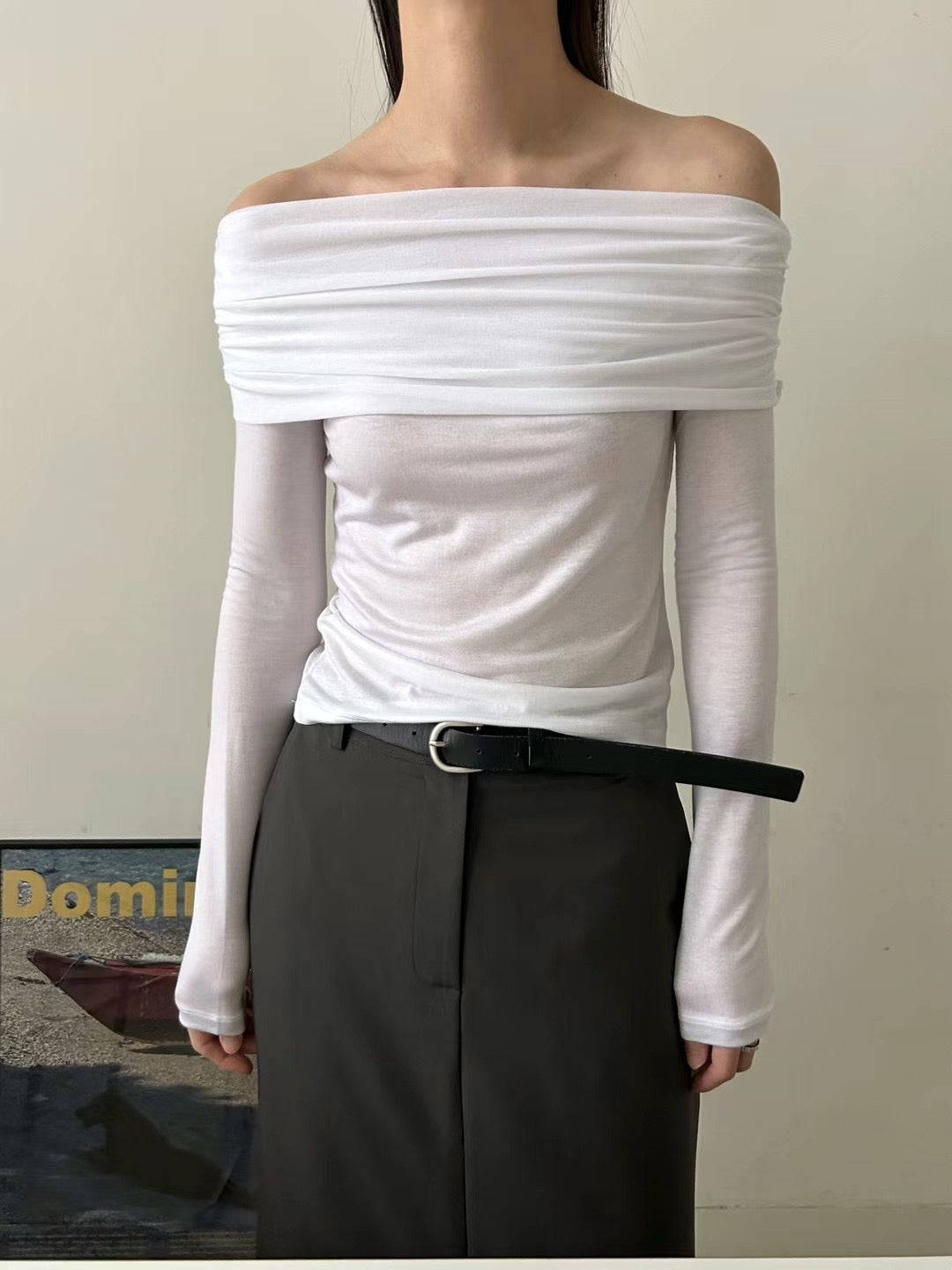 LS16 - Sheer Off Shoulder Top