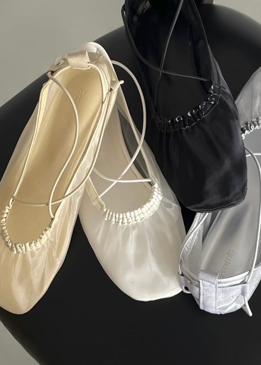 20260542 Sheer Mesh Ballet Flats