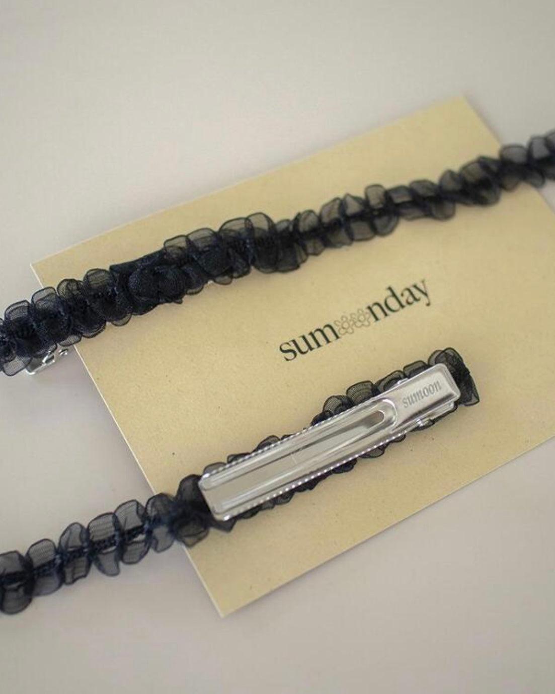 Sumoonday - Love Hair Pin 2pcs ( White / Black)