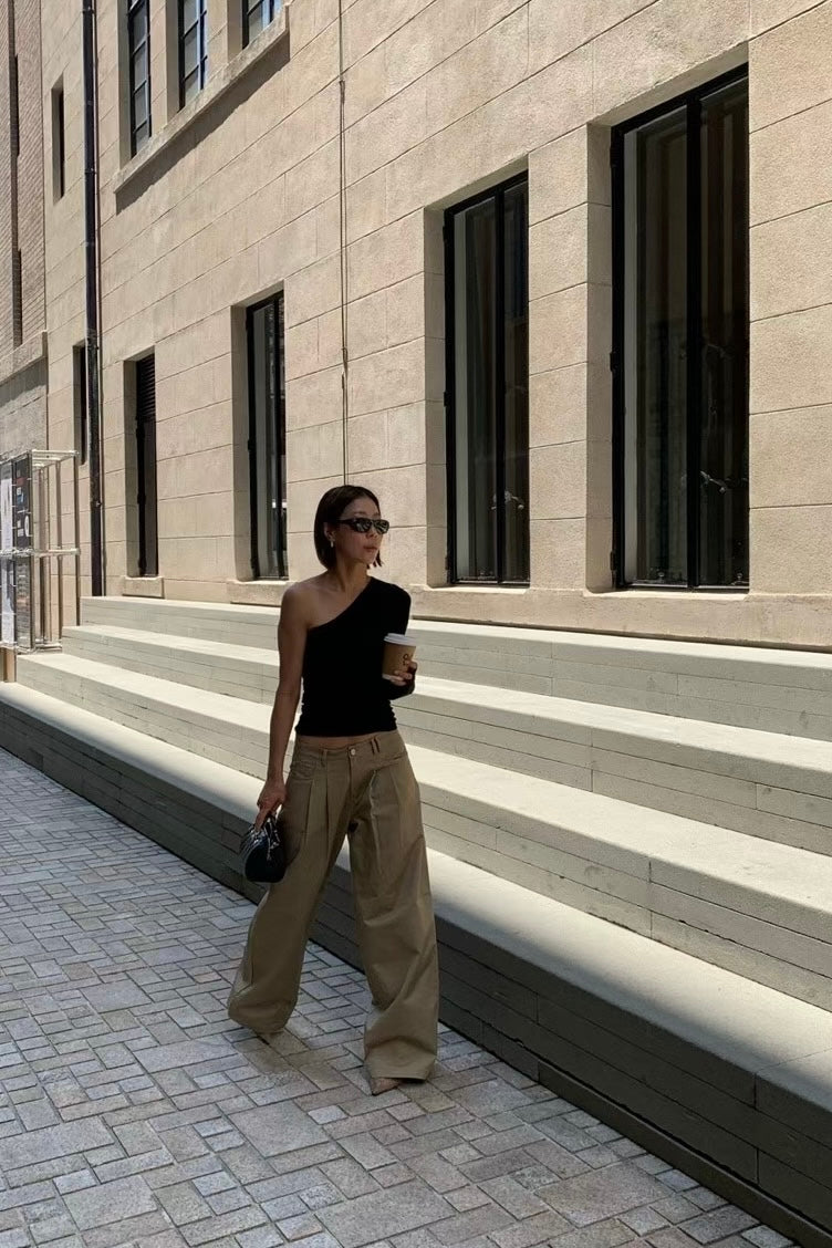 250924 2way one shoulder long sleeves