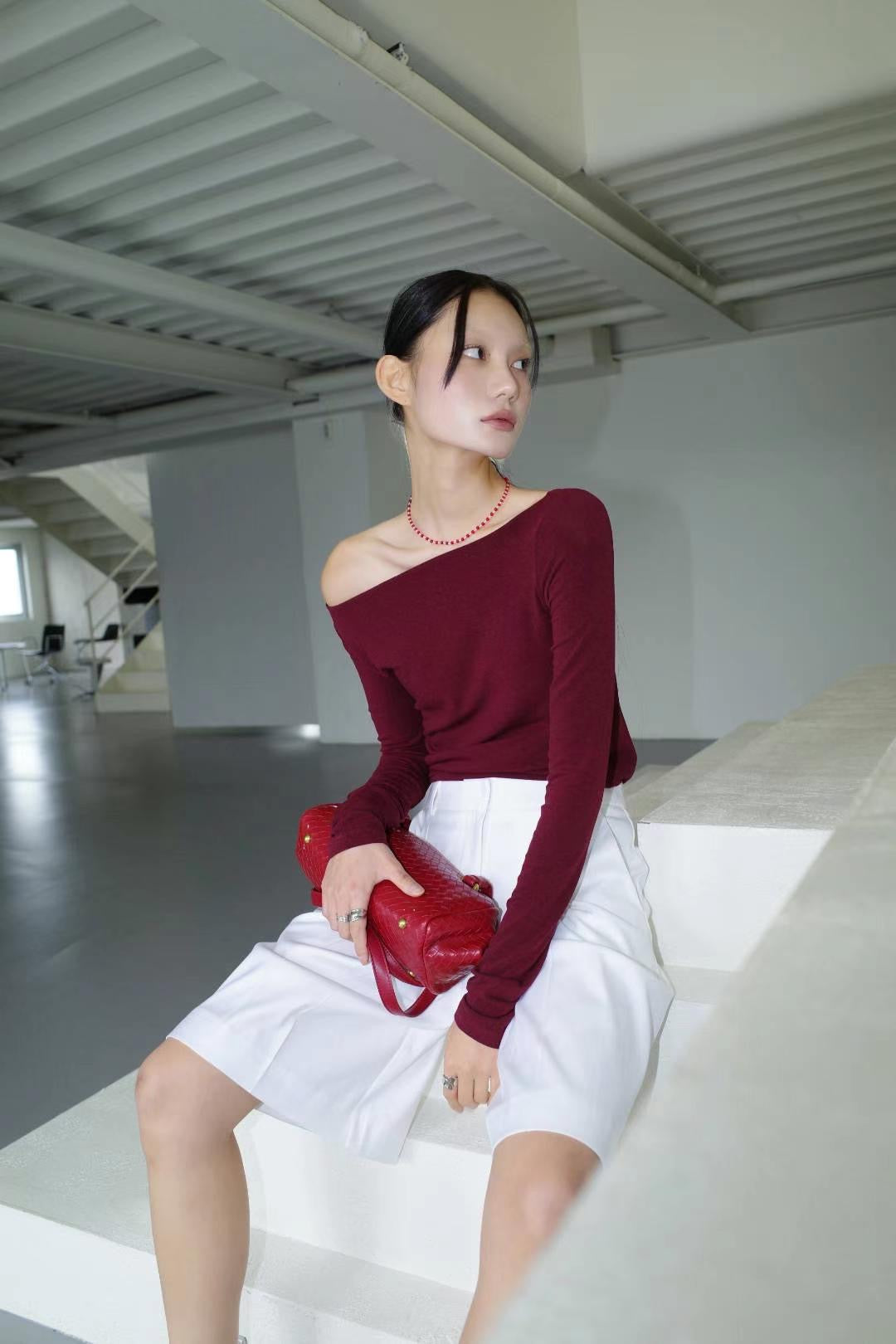 1108 French Boat Neck Top II (SHOWROOM 有DISPLAY)