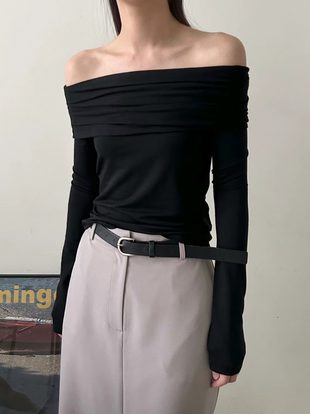 LS16 - Sheer Off Shoulder Top
