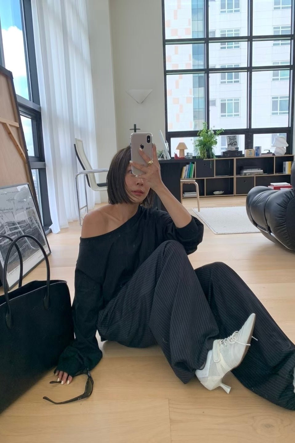 250923 One shoulder lounge long sleeves