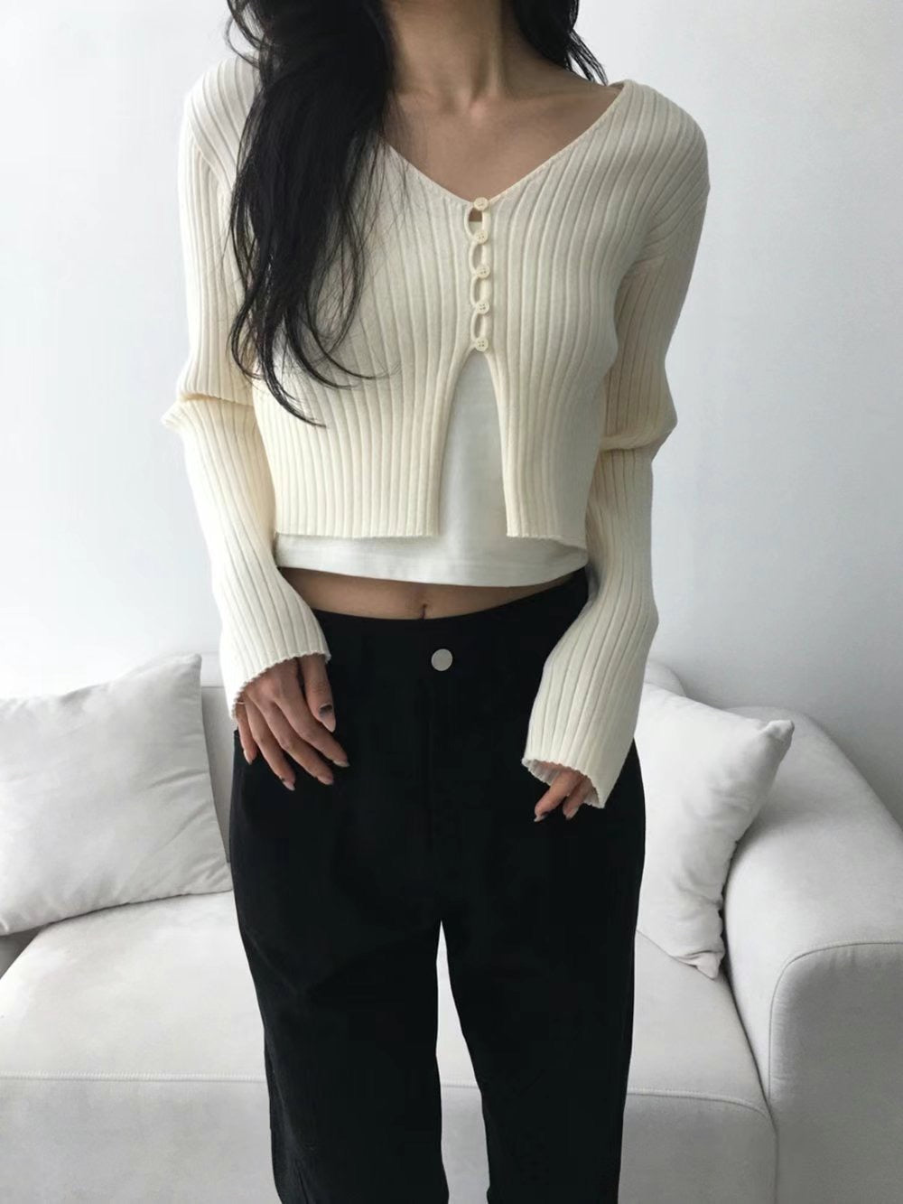 0925 Clasp Rib knit Top (PT1.SHOWROOM 有DISPLAY)