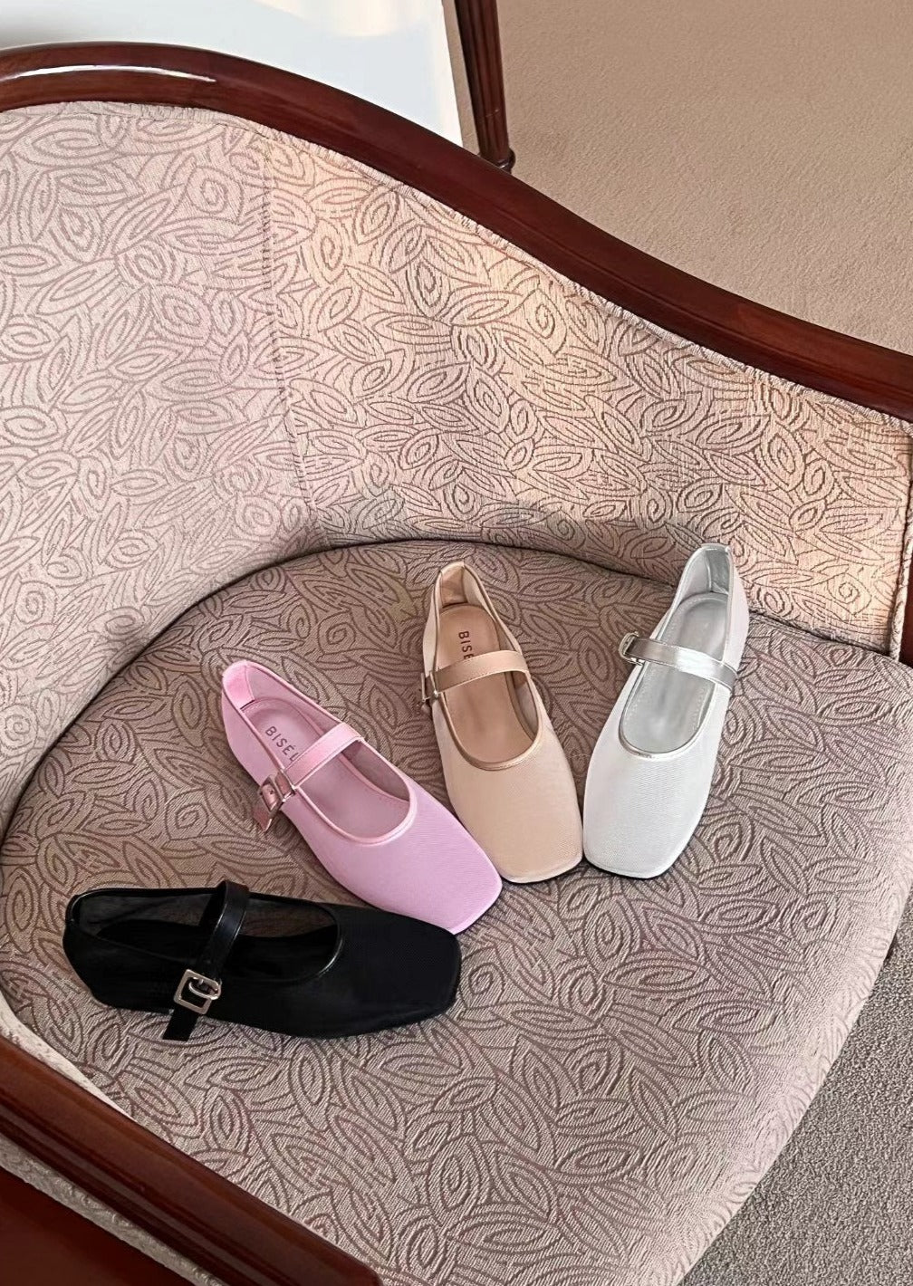 FT16 - Sheer Mary Jane Flats