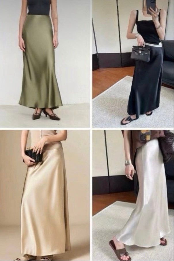 250701 Alessia Satin Skirt