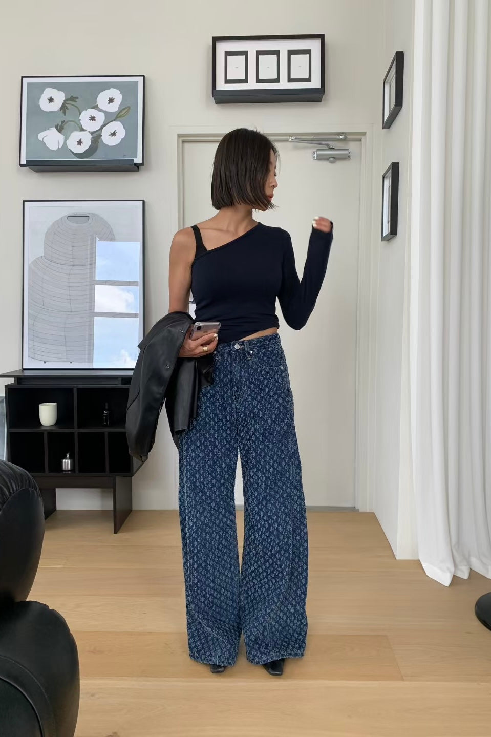 250924 2way one shoulder long sleeves