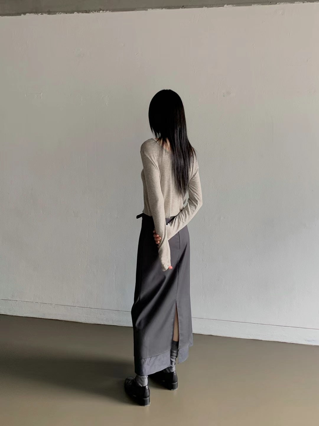 0916 Layers Slit Skirt with belt (PT1.SHOWROOM 有DISPLAY)