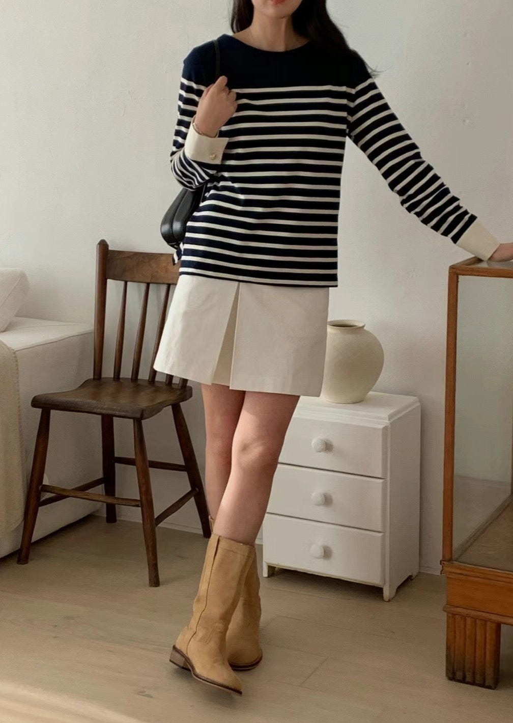 0955 - Reorder French Striped Top