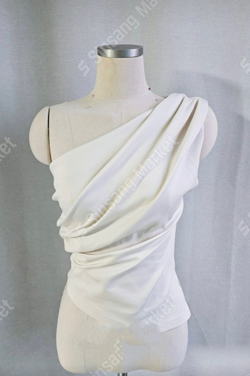 250722 One shoulder Ruched Top