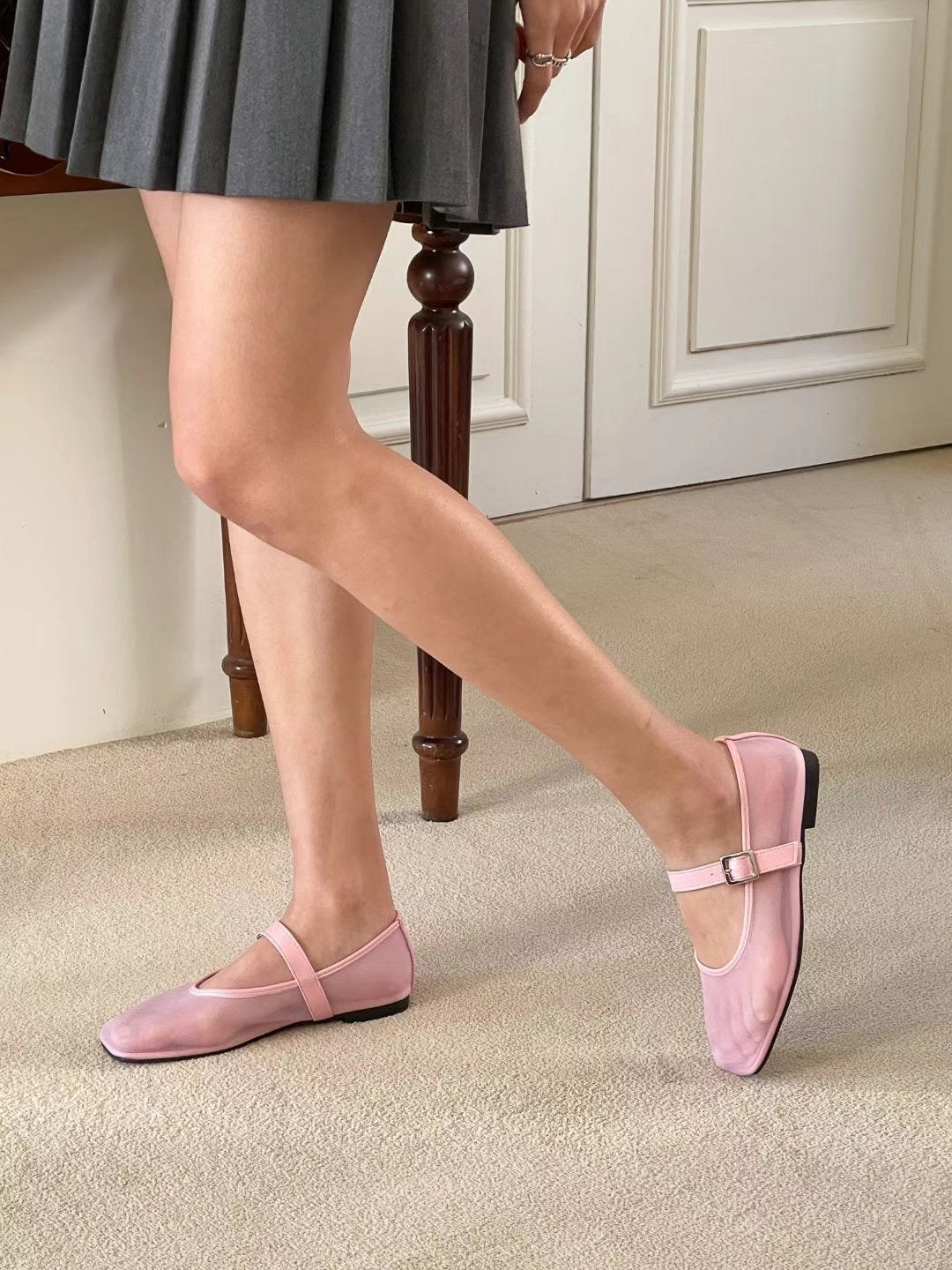 FT16 - Sheer Mary Jane Flats