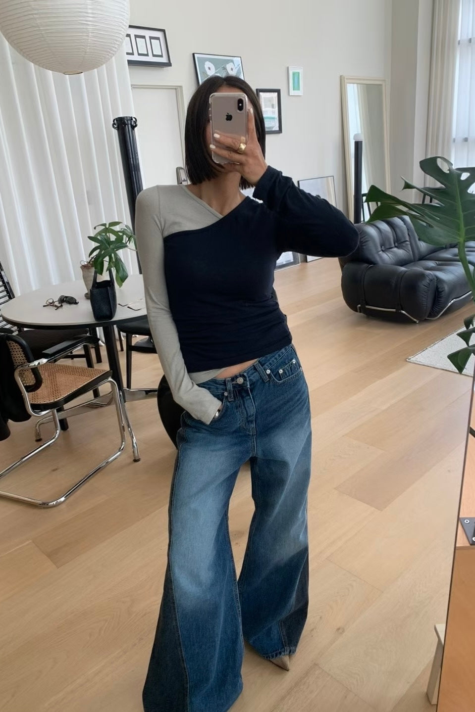 250924 2way one shoulder long sleeves