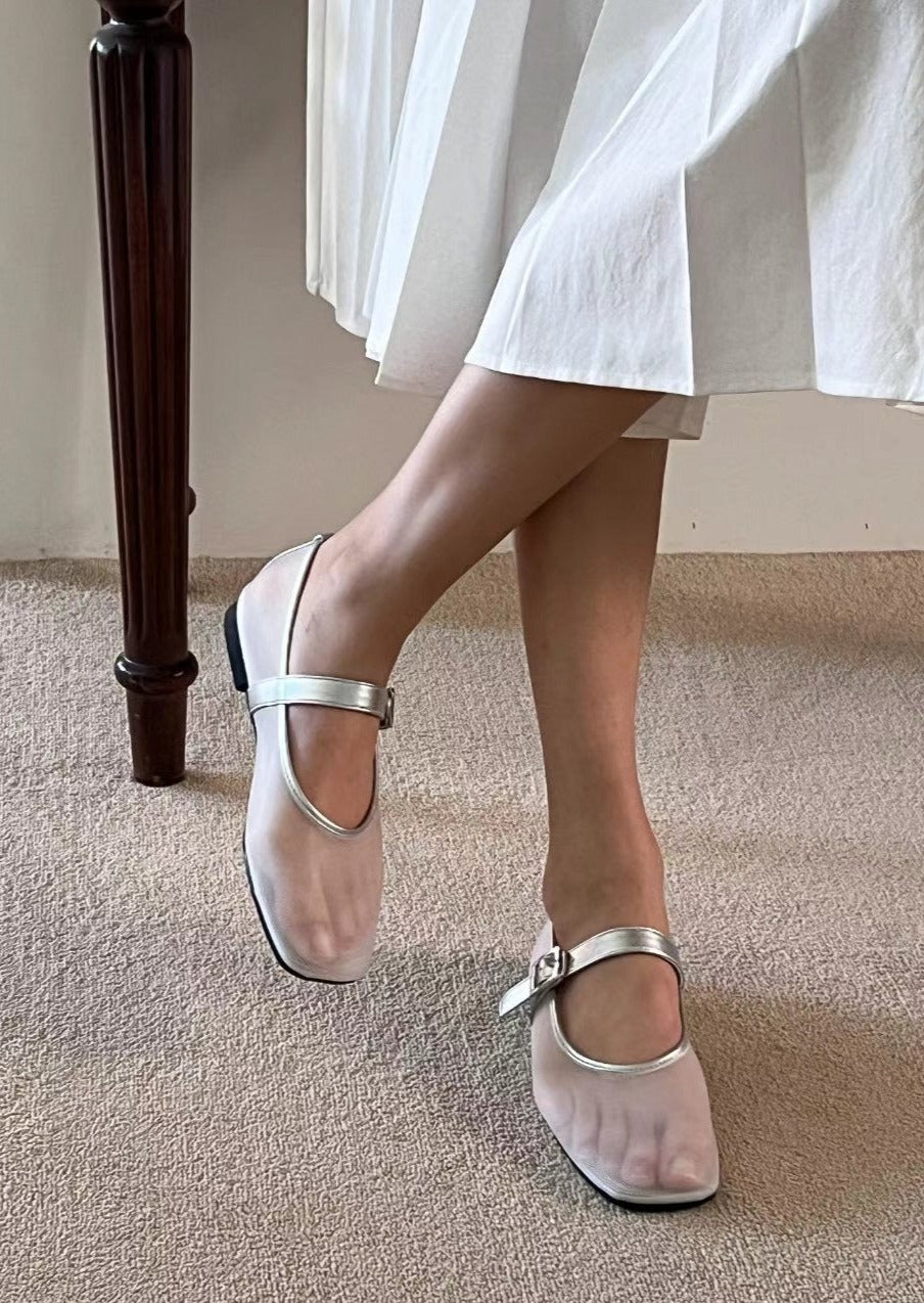 FT16 - Sheer Mary Jane Flats