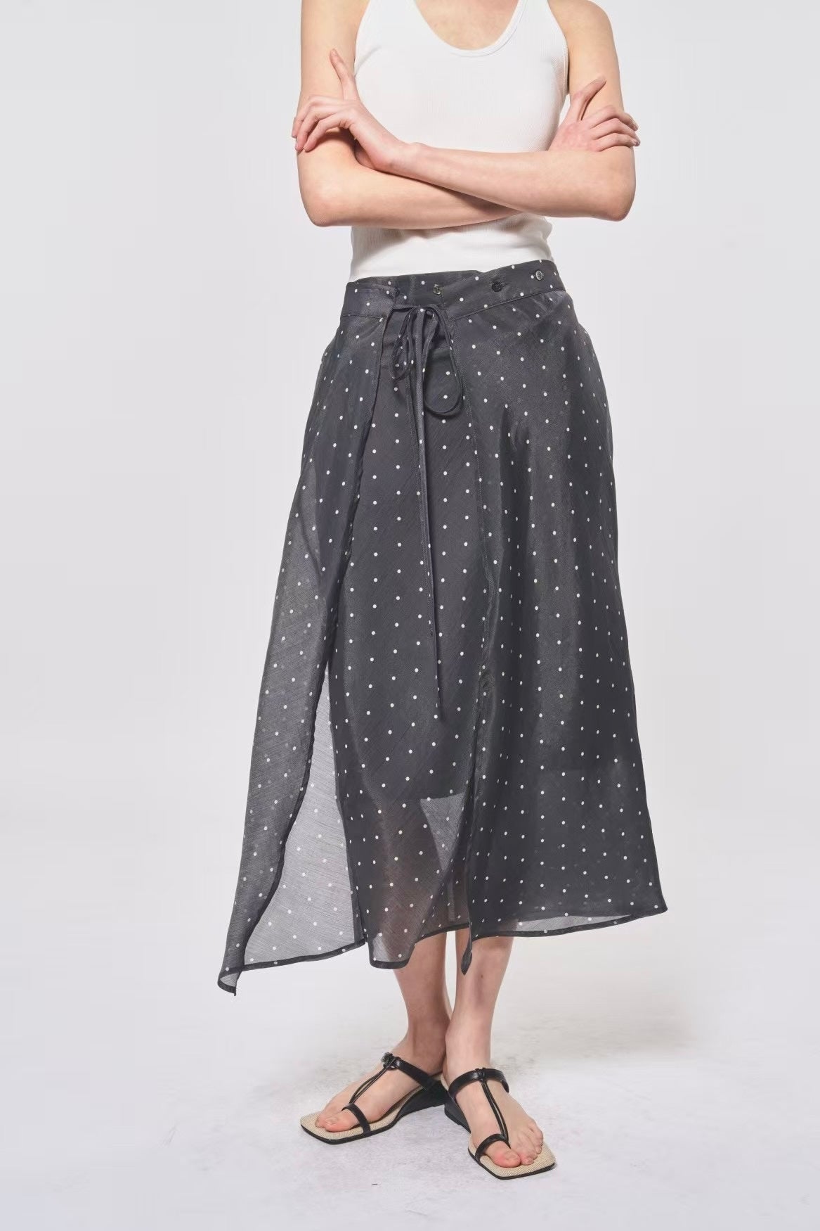 250463 Dot Wrap Skirt