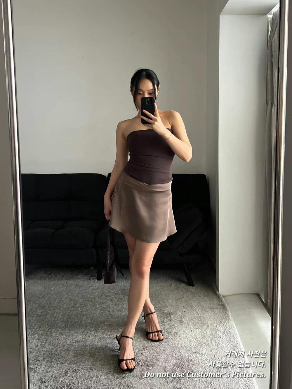 0621 Margot Mini Satin Skirt