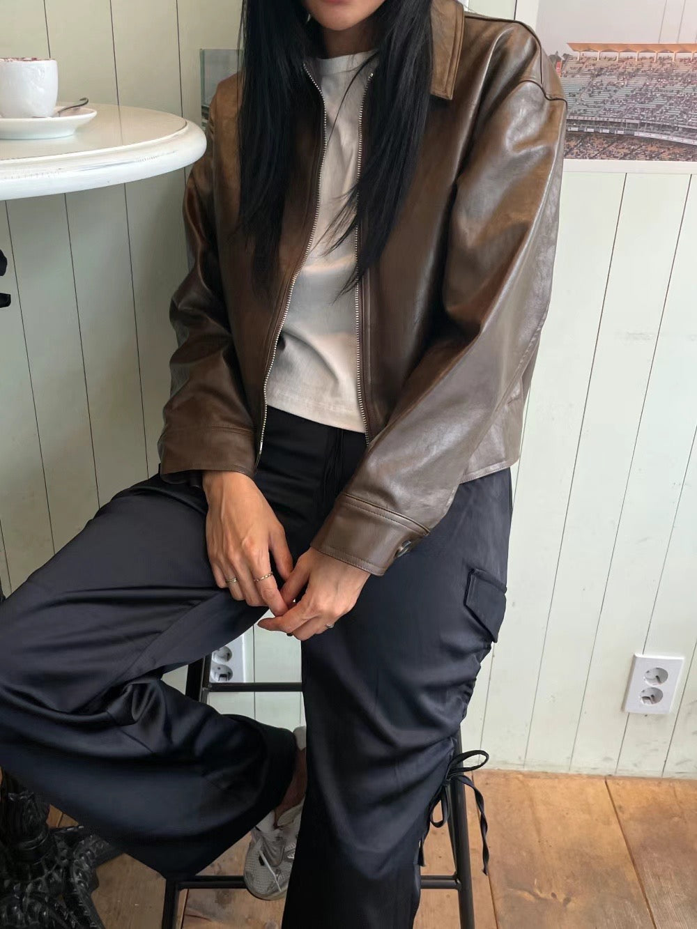 0956 Laurent Leather Jacket (PT2.SHOWROOM 有DISPLAY)