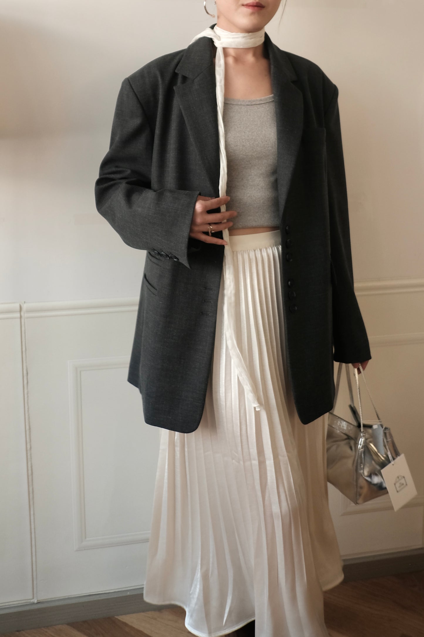 250231 Silky Pleated Skirt