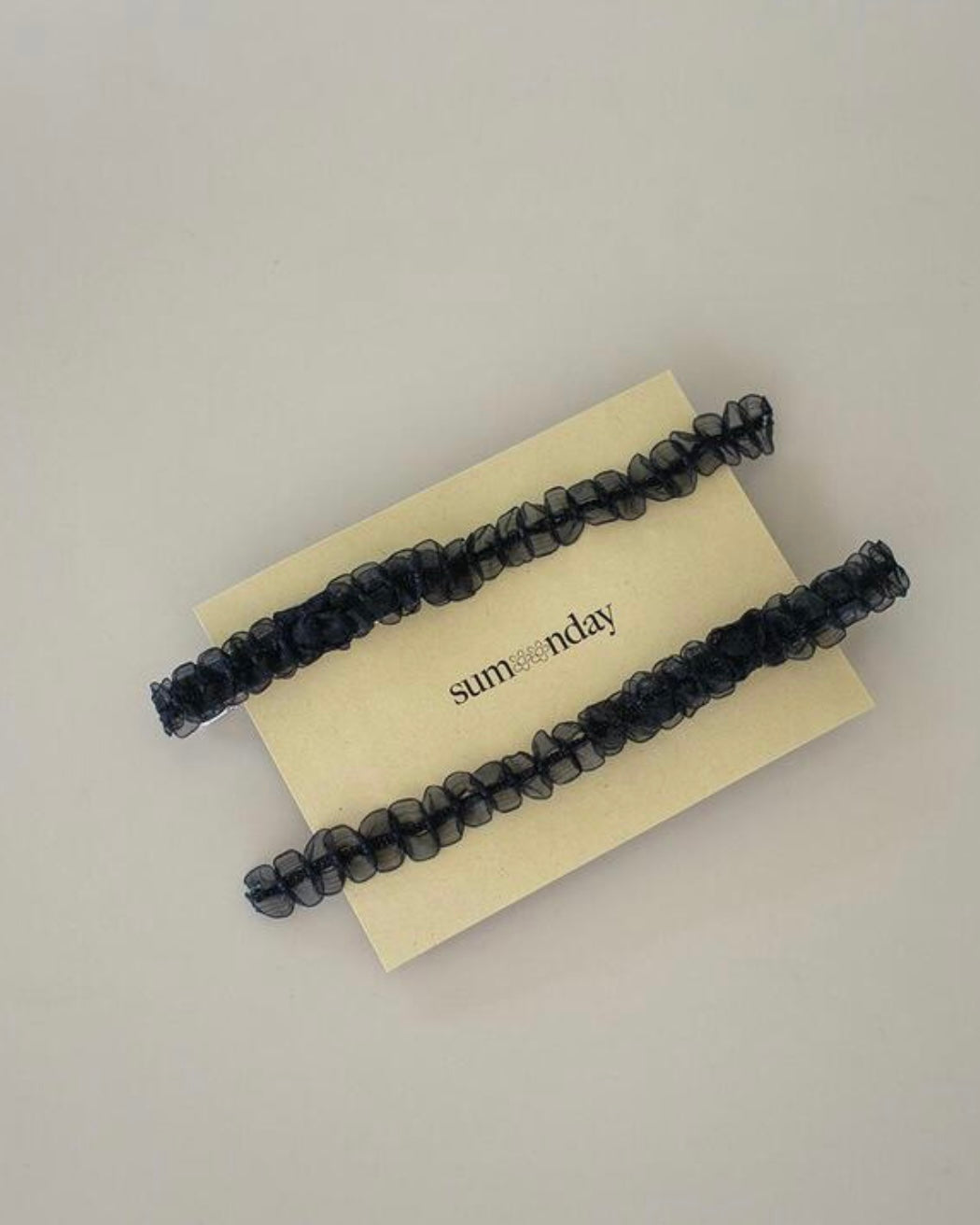 Sumoonday - Love Hair Pin 2pcs ( White / Black)