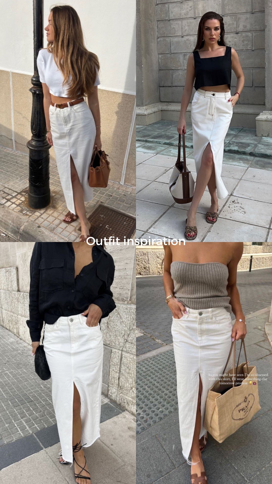 250430 Ambra Front Slit Denim Skirt (Inspiration)