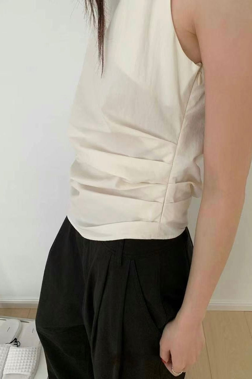 250724 One Shoulder Twisted Top