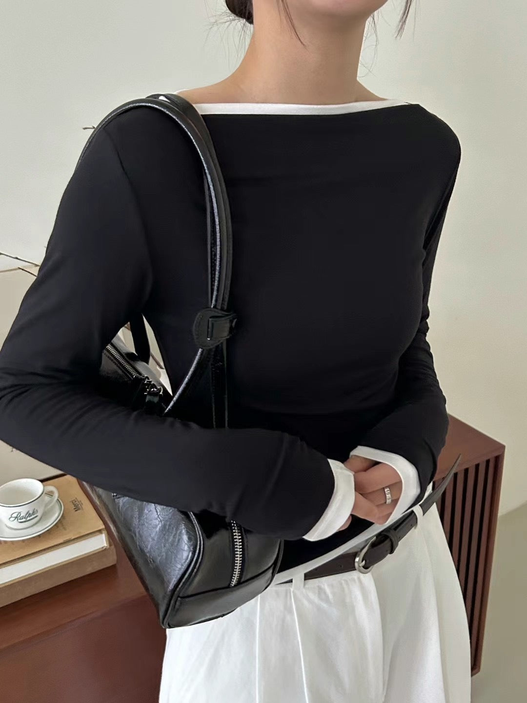 Reorder LS02 French Boat Neck Top