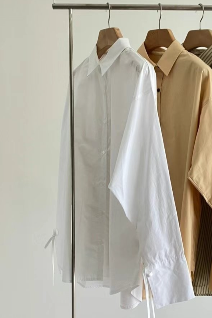 0917 Ribbon Sleeves Shirt (PT2.SHOWROOM 有DISPLAY)