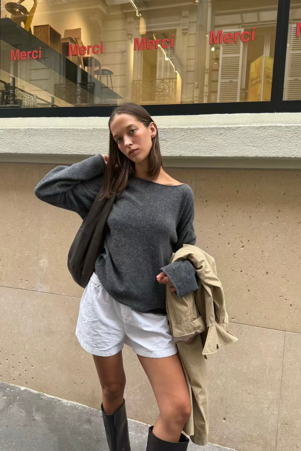 250933 Cozy boat neck knitwear