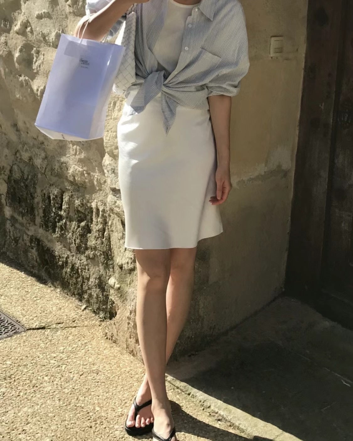 0628 90s Eleanor Satin Skirt