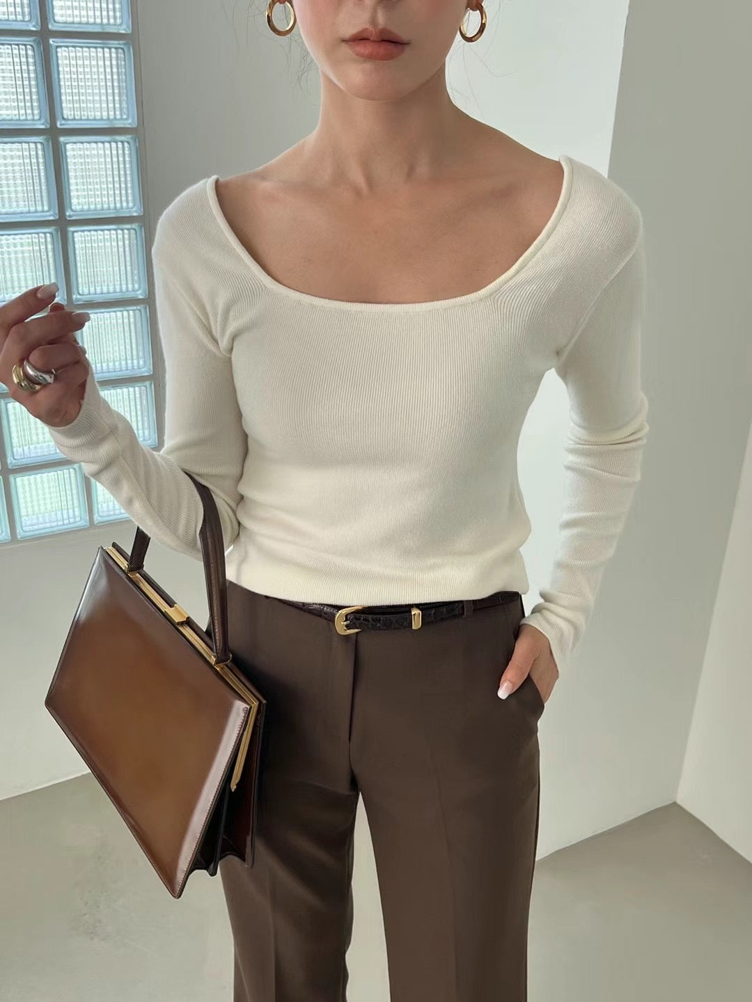 0926 Classic Square Neckline Top (PT2.SHOWROOM 有DISPLAY)