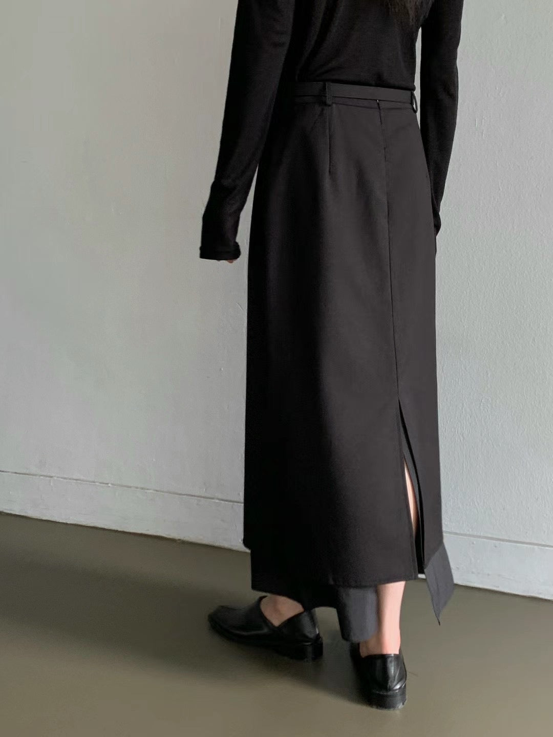 0916 Layers Slit Skirt with belt (PT1.SHOWROOM 有DISPLAY)