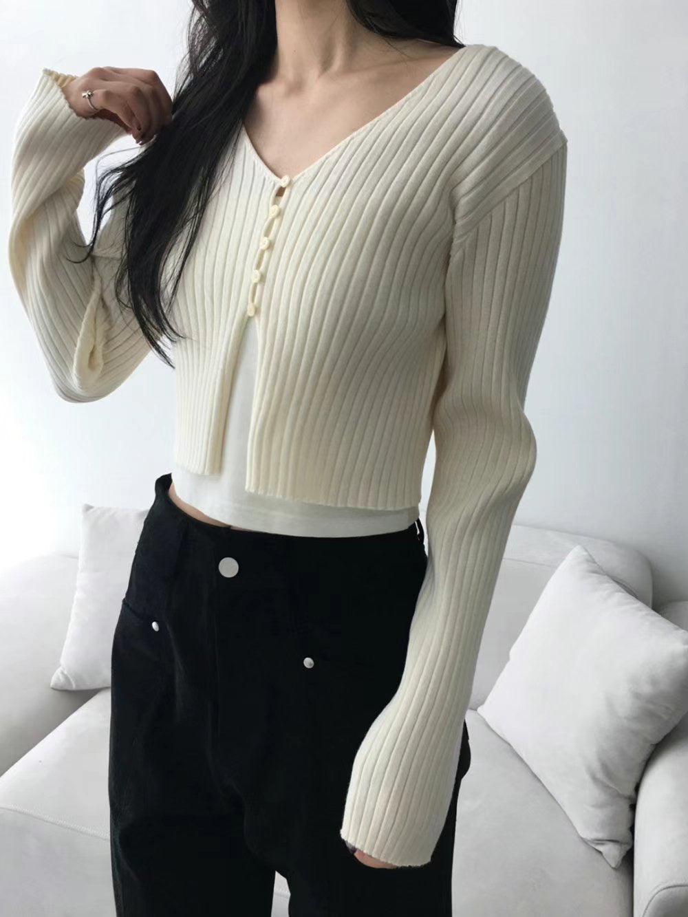 0925 Clasp Rib knit Top (PT1.SHOWROOM 有DISPLAY)