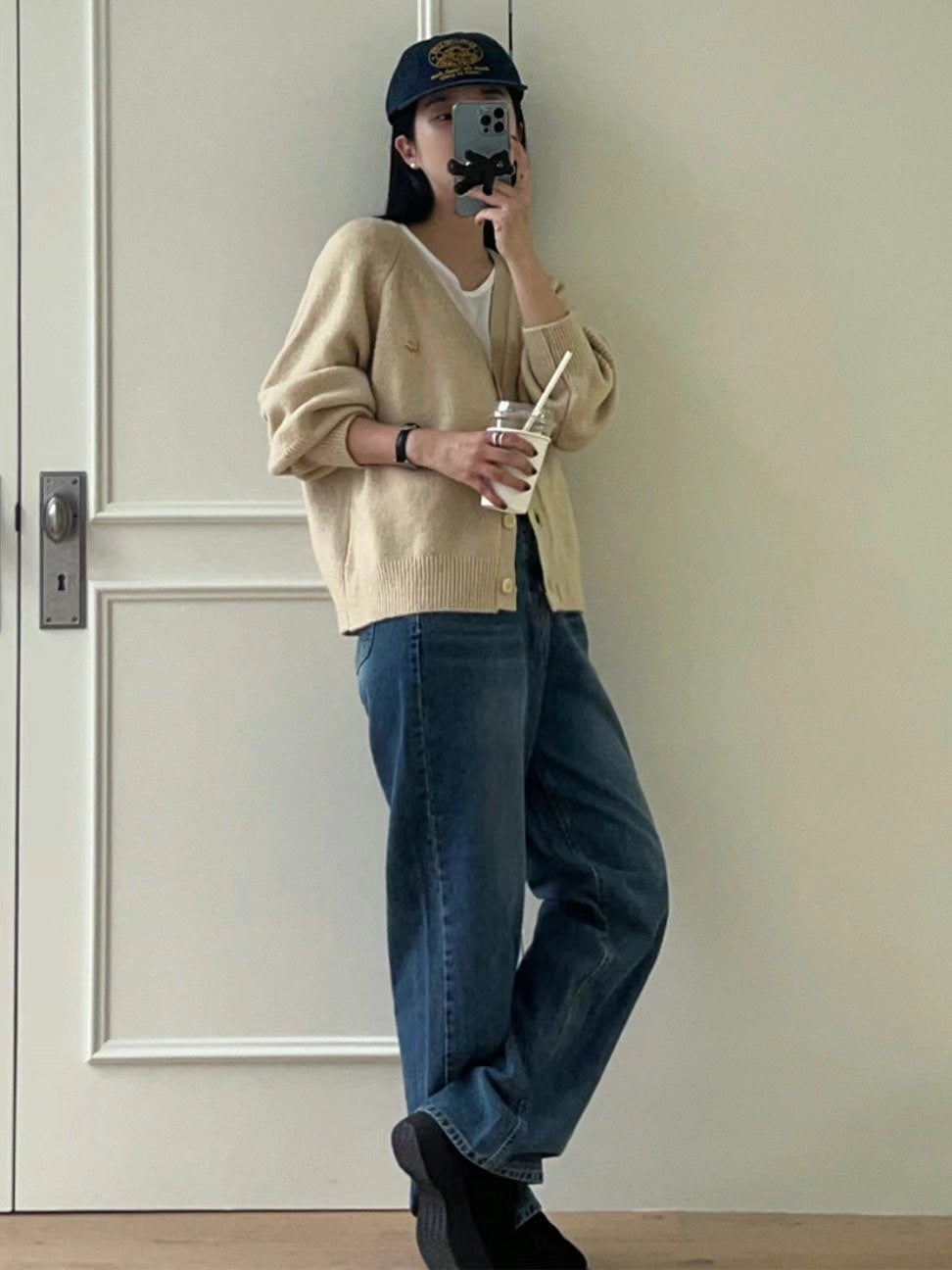 0913 Georgette Cardigan with petit gold pin(PT1.SHOWROOM 有DISPLAY)