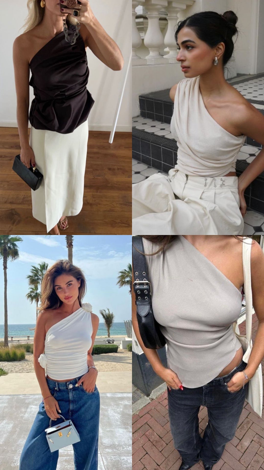 250722 Ruched One shoulder Top (Inspiration)