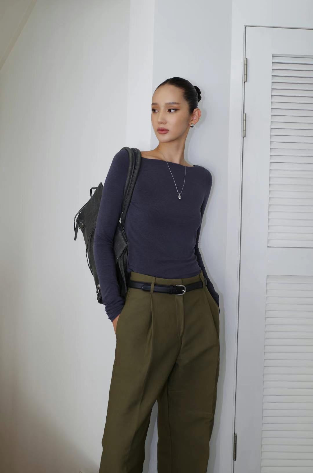 1108 French Boat Neck Top II (SHOWROOM 有DISPLAY)