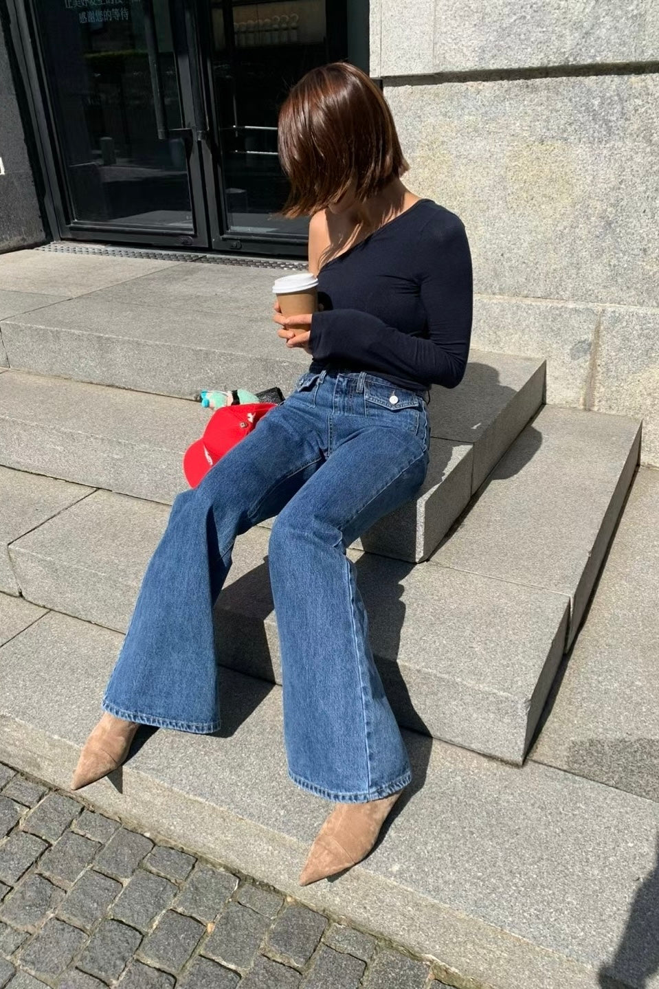250924 2way one shoulder long sleeves