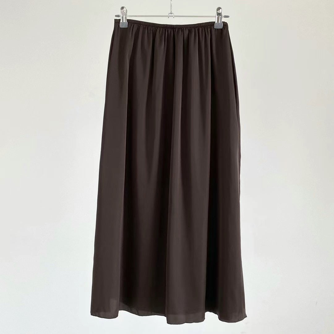 0657 Bonnie Satin Skirt