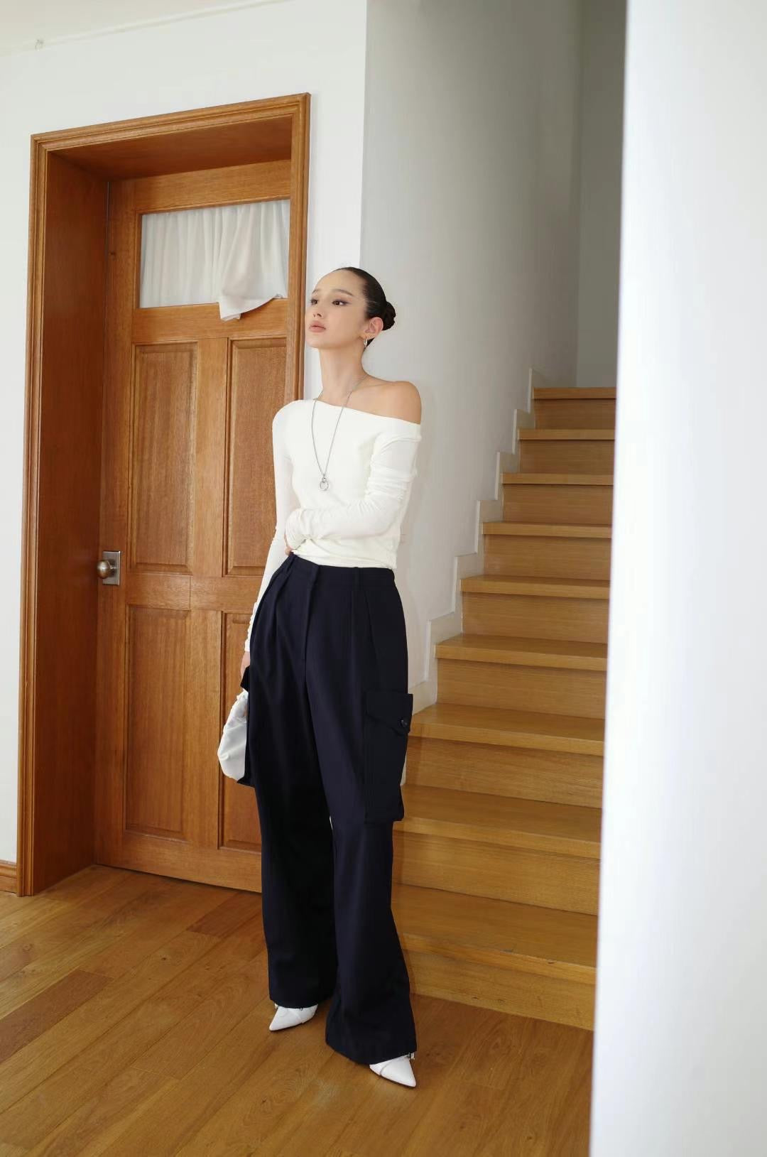 1108 French Boat Neck Top II (SHOWROOM 有DISPLAY)