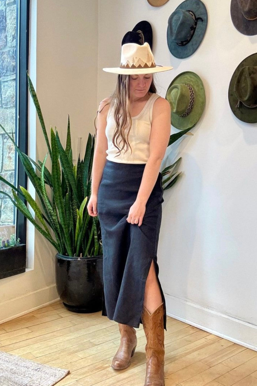 250655 Pieces Linen Slit Skirt (inspiration)