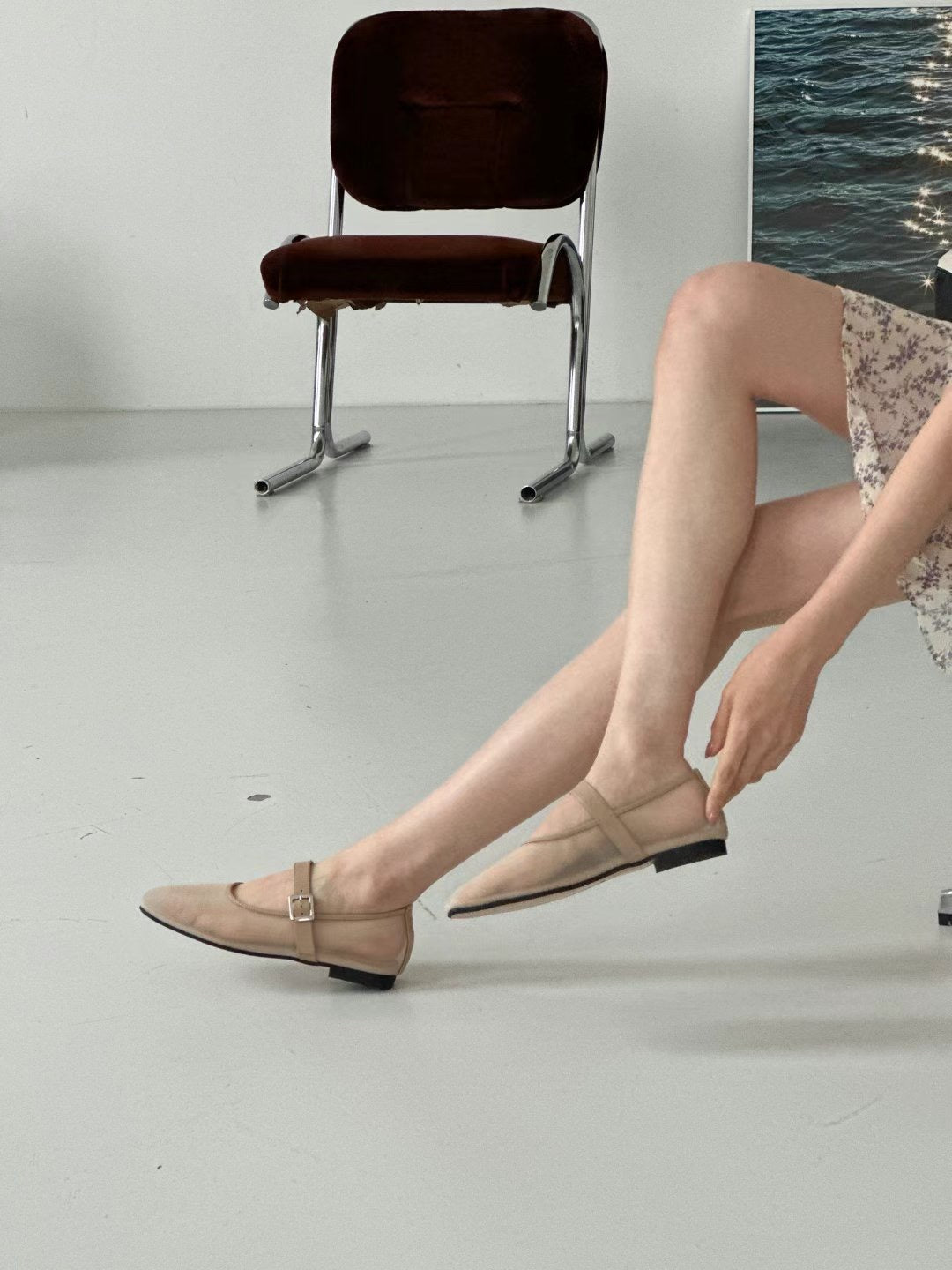 FT16 - Sheer Mary Jane Flats
