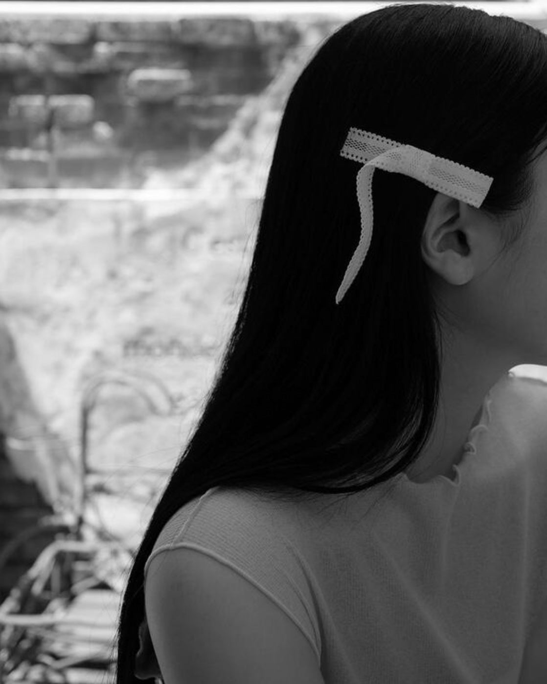 Sumoonday - Love Hair Pin 2pcs ( White / Black)
