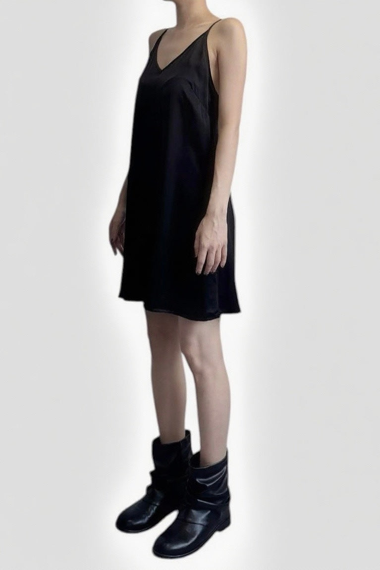 250932 French Short Satin Dress