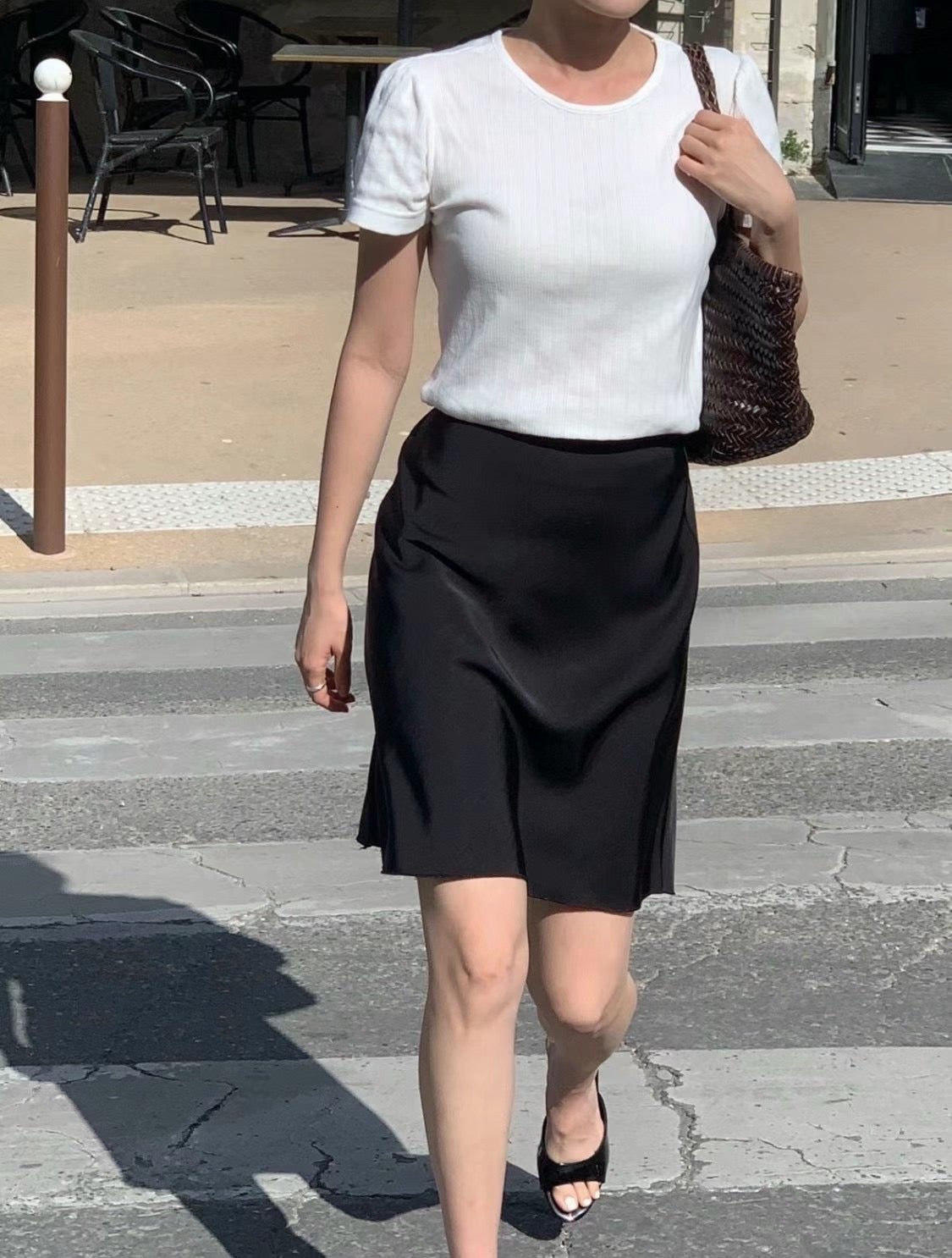 0628 90s Eleanor Satin Skirt