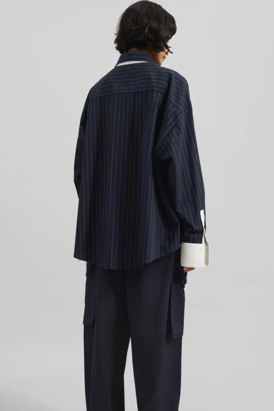 250922 Camelia Two tone striped shirt