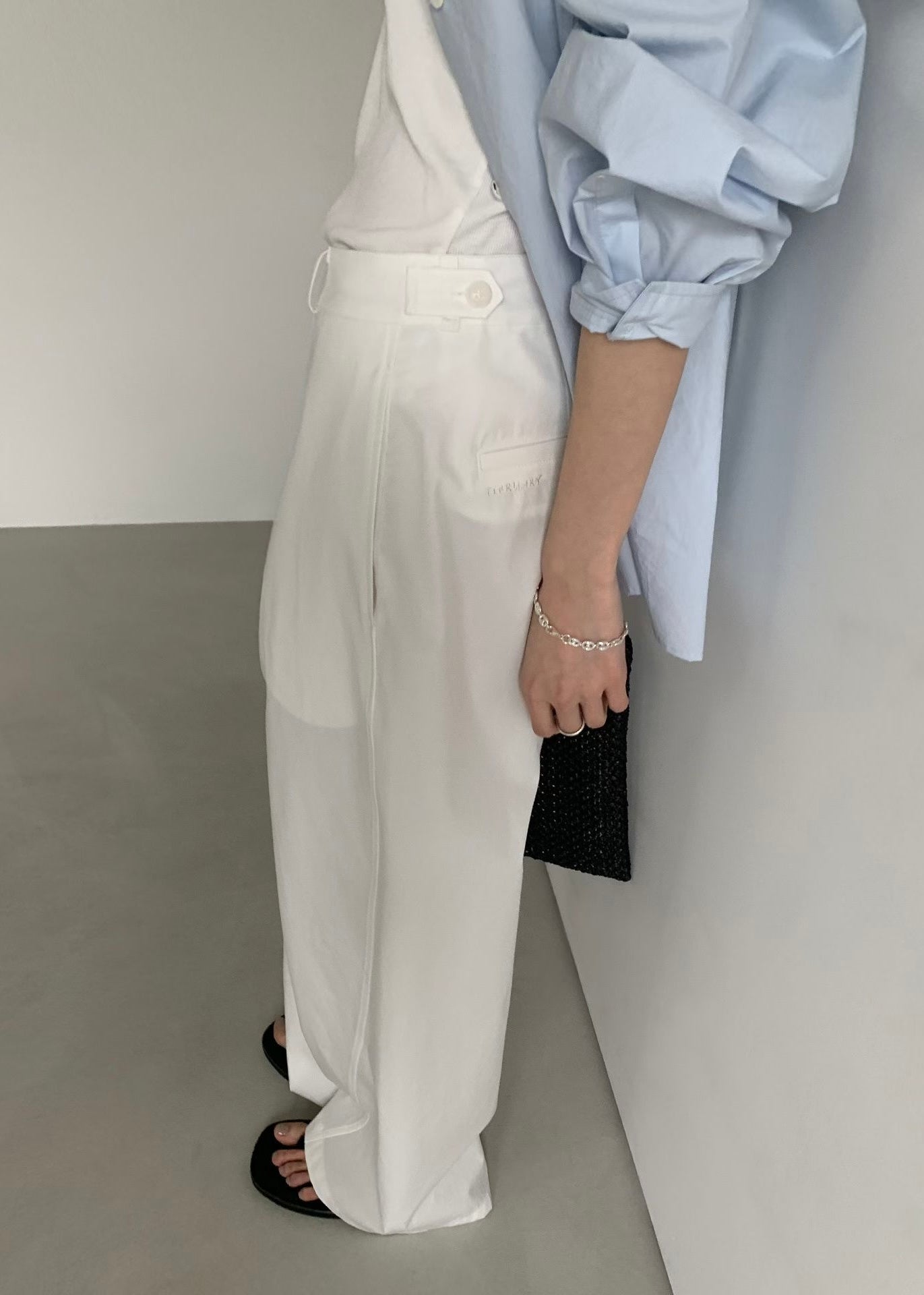 20260515 Clémence Straight Side Button Pants