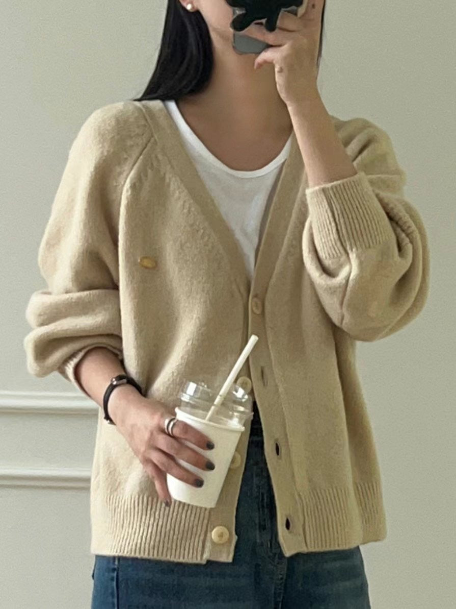 0913 Georgette Cardigan with petit gold pin(PT1.SHOWROOM 有DISPLAY)