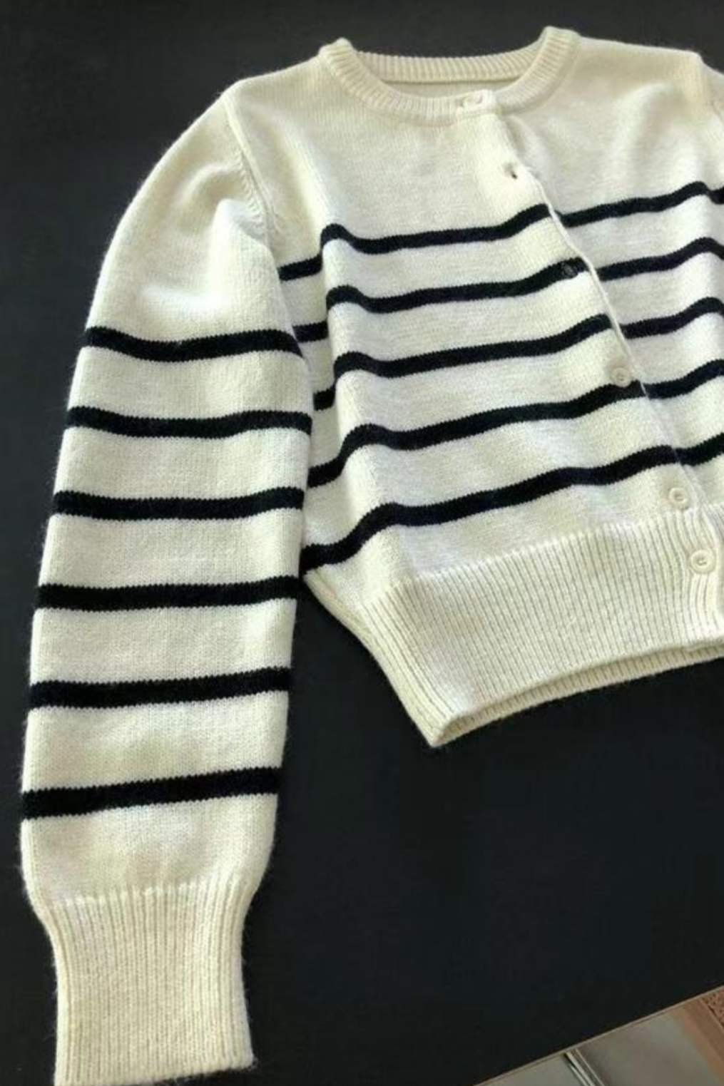 0959 French Striped Cardigan (PT2.SHOWROOM 未有DISPLAY)