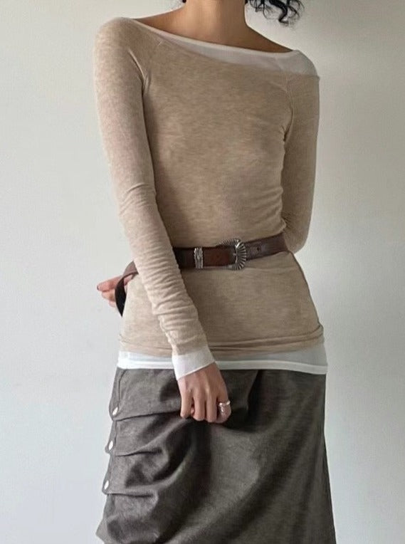 LS09 -Boatneck Long Sleeves Top