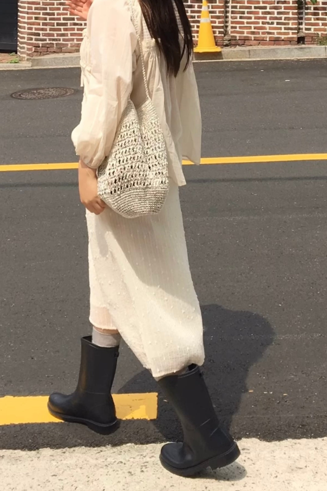 A0405 Korean Designer Brand - Mededeling Handmade Crochet Bag