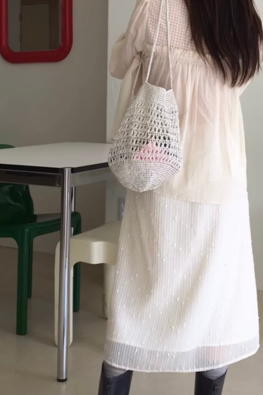 A0405 Korean Designer Brand - Mededeling Handmade Crochet Bag
