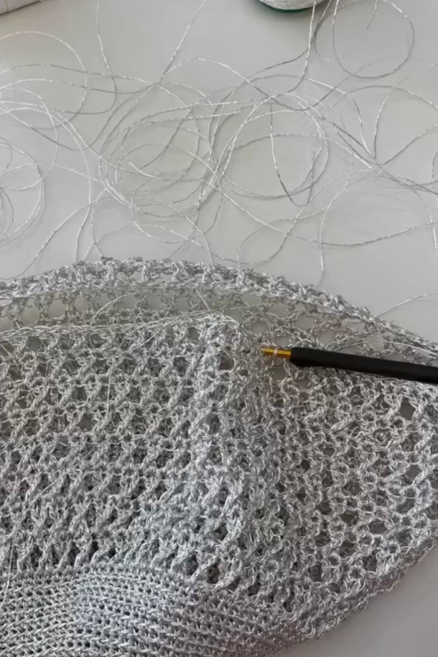 A0405 Korean Designer Brand - Mededeling Handmade Crochet Bag